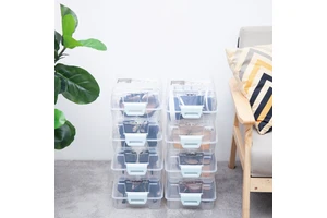 Shoe Storage Sturdy Box Containers Shoe Boxes Stackable Sneaker Storage Storage Shoe Box