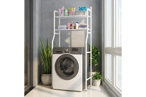 Waterproof Standing Type Household Space Saver Home Multi-Layer Metal Toilet Rack Storage Shelf