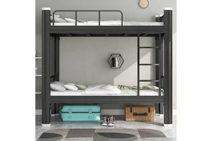 Dormitory Loft Bunk Beds Frame Double Decker Cama Letera Metal Bunk Bed