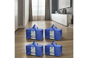 Large-Capacity Moisture-Proof Hand-Held Clothing Storage Bag Thickened PE Woven 'Spot Moving' Packing for Organizing Storage
