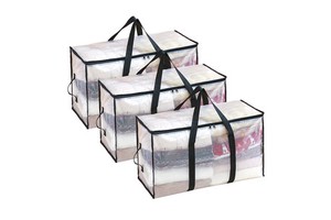 Home Storage Organization Extra Large Heavy Duty Moving Travel Bags Zippers Storage Bags Totes For Bedding Clothes Packing