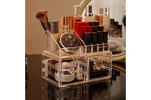 Clear Cosmetic Storage Organizer Plastic Jewelry and Hair Accessories Container Acrylic Makeup Organizer