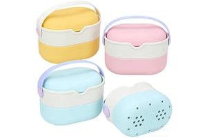 Double Layer Eco-Friendly Portable Fashion Diamond Pattern Silicone Cosmetic Bag Large Capacity Travel Makeup Organizer