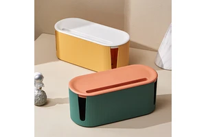 New Arrival Plastic Home Safety Wire Organizer Cable Storage Boxes Computer Keypads Charging Cable Cord Organizer Storage Box