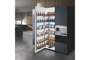 Galaxy Soft Close Kitchen Pantry Organizer with Sliding Basket Cabinet Organizer Hardware for Kitchen Linkage Soft Close Basket