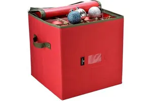 Christmas Ornament Compartment With Zipper Lid Oxford Household Large Xmas Ball Storage Box