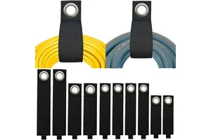 Customized Logo and Size Double Sided Heavy Duty Storage Straps Extendable Polyester/Nylon Cable Ties Hook Loop Hanger Organizer