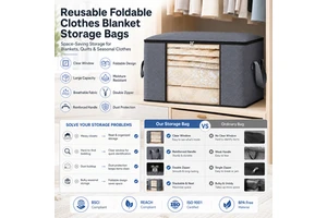 Reusable Foldable Clothes Blanket Storage Bags Large Capacity Organizer Bag for Home