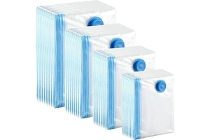 N-Sustainable Vacuum Compressed Storage Bags Cloth and PE Plastic for Clothing and Wardrobe for Bathroom Organization