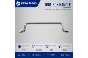 Custom Wire Toolbox Handle Bar For Portable Tool Chest, Utility Case And Industrial Storage Box Accessories