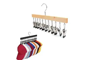 Hot Selling Solid Wood Multi-Functional Coat Rack with Convenient Storage for Hats and Clips