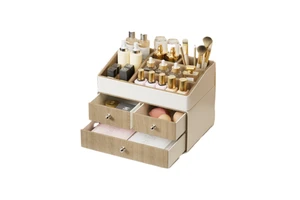 Cosmetics Storage Box with Drawers Double Layer Light Luxury