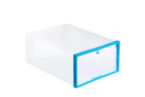 Plastic transparent color shoe box storage box Shoe organizer box drawer type Household Products customization