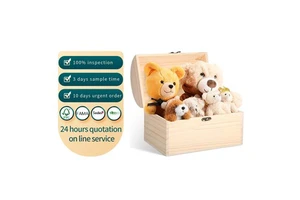 Wooden Box with Hinged Lid Wood Memory Keepsakes Decorative Christmas Box for Crafts Holiday Gift Box