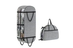 Multifunctional Polyester Hanging Garment Carry Bag for Travel Suit Storage and Bathroom Use Foldable Design