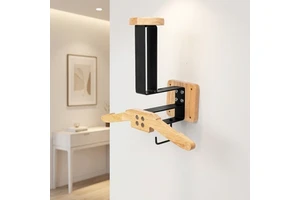 Motorcycle Helmet and Clothing Wall-mounted Hat Display Rack Wood Outwear Wall Hanging Rack Coat Hooks and Clothes Hangers