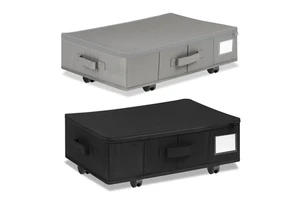 Large Capacity Quilt Foldable Underbed Storage Box Clothes Blanket Bedding Under Bed Storage Organizer Bins With Wheels