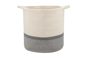 Folding Daily Large Volume Woven Laundry Storage Basket Cotton Rope Basket