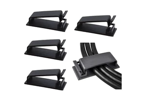 DS1840 Wire Tie Clamp Holder Management Car Home Data Cable Decorative Cord Winder Manager Self-adhesive Cable Organizer Clips