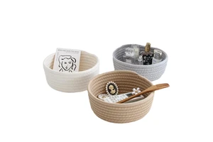 Multi Functional Household Cotton Woven Storage Basket Handmade Circular Storage Bedding Clothing Storage