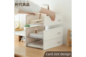 Desk Storage Items Multiple Layers Storage Box Miscellaneous Stationery Rack Stackable Storage Box For Office School Home