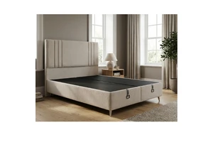 MUN Sleep Silver Balance Customized Colors Comfortable Upholstered Storage Bed Base Headboard Set Modern Lift-Up MDF Panel