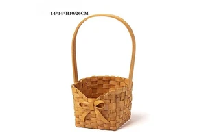 Hand-woven Hand-held Wood Flower Storage Basket-Eco-Friendly Kitchen Gift for Mother's Day & Wedding