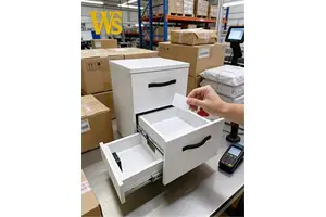 Modern Secure Stylish Wooden Eco-Friendly Durable Secret Storage Gun Safe Shelf ValuableS Hidden Compartment Nightstand NFC Card