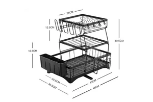 3 Tiers Standing Type Kitchen Cabinet Organizer Pull-Out Drawer Basket Under Sink Shelf Storage for Sundries PP Material