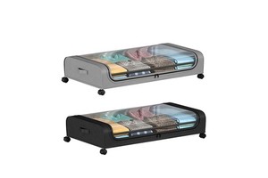 Under Bed Storage With Wheels Drawer Bins Foldable Rolling Under-Bed Clothes Organizer Dorm Under Couch Crib Storage