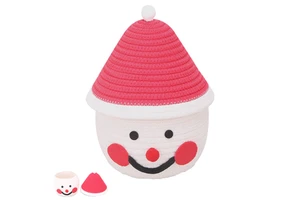 Wholesale Eco-friendly Cotton Rope Cute Snowman Storage Basket Lid Customizable Children's Room Nursery Party Christmas Supplies