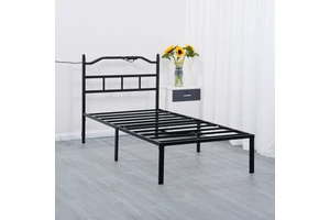 Modern Design Storage Folding Bed Metal Frame With LED Light Wrought Iron Bed Strip & Remote Control