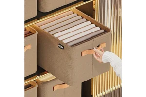 2024 Hot Selling New Storage Boxes Bins Collapsable Fabric Storage Box Wardrobe Clothing Organizer Oxford Clothes Storage Bag
