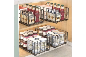 Expandable Pullout Cabinet Organizer Kitchen Storage Shelf Slide Out Under Sink Organizer