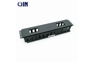 Horizontal plastic/metal Cable Management/1U 19" cable organizer