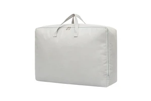 Fashionable Cotton Quilt Storage Bag Two Handle Zipper Closure Water-Repellent Dust-Proof 60x80cm Household Clothing Packing