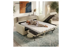 Space Saving Fabric L Shaped Folding Sofa Bed With Mattress & Storage For Apartment