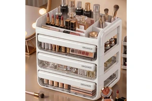 Makeup Organizer Storage with Drawers 3 Vanity Stand for Cosmetics Nail Polish Perfume Display Cases Holder Beauty Supplies