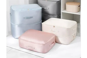Space Saver Eco-Friendly Clothing Storage Bag Customizable Size Wardrobe Organizer Self Compression for Clothes Blanket Bedding