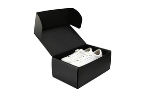 Luxury Customized Logo Printing Shoe Storage Boxes Large Size Black Sneaker Shoe Boxes With Custom Logo