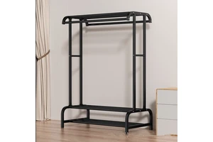High-Duty Metal Coat Rack Balcony Drying Rack Heavy Service Life Clothes Display Shelving Wardrobe Organizer for Clothes Storage