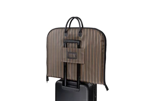 Luxury Striped Folding Travel Garment Bags With Logo Dust Oxford Suit Garment Storage Cover Bag