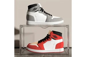 Clear Shoe case Stackable Drop Front Shoe Display Box Storage Organizer Transparent Acrylic Plastic Shoe Box Sneaker Box Storage