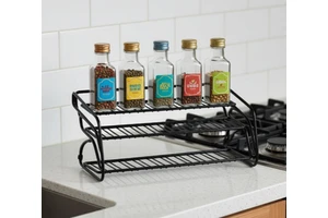 3 Tier Pantry Rack Ladder Shelf Organizer Cabinet Holder 3 Tier Step Seasoning Spice Rack With Nonskid Feet