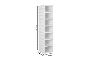 7layers Plastic Sneaker Storage Box Foldable Shoe Rack Transparent Display Case for Stackable Shoes