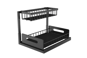 Hot Sale Pull Out Cabinet Organizer 2-Tier Slide Out Under Cabinet Storage Multi-Use for Under Kitchen Bathroom Sink Organizers