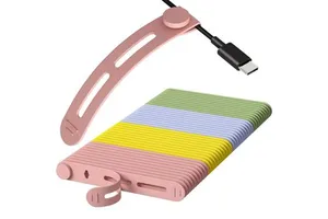 Extra Long Winder Reusable Silicone Fastening Cable Strap Tape Soft Wire Organizer Management Storage Silicone Cable Ties