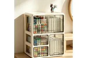 Multi Layer Transparent Drawer Makeup Storage Cabinet Detachable Desktop Holder for Skincare Lipstick Cosmetic Organizer