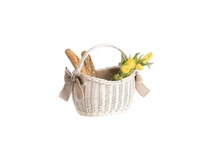 New Design White Rattan Gift Basket Gift Hamper Fruit Basket for Party/Picnic Home Decoration Wholesale Vietnam