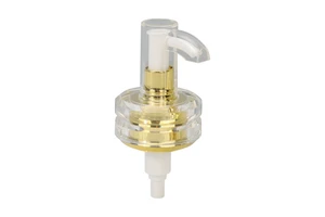 Double Wall Portable Luxury Lotion Cosmetic Pump 24/410 Dust Cap Anti-Slip Durable Shiny Silver Gold Ring Plastic Bottle For